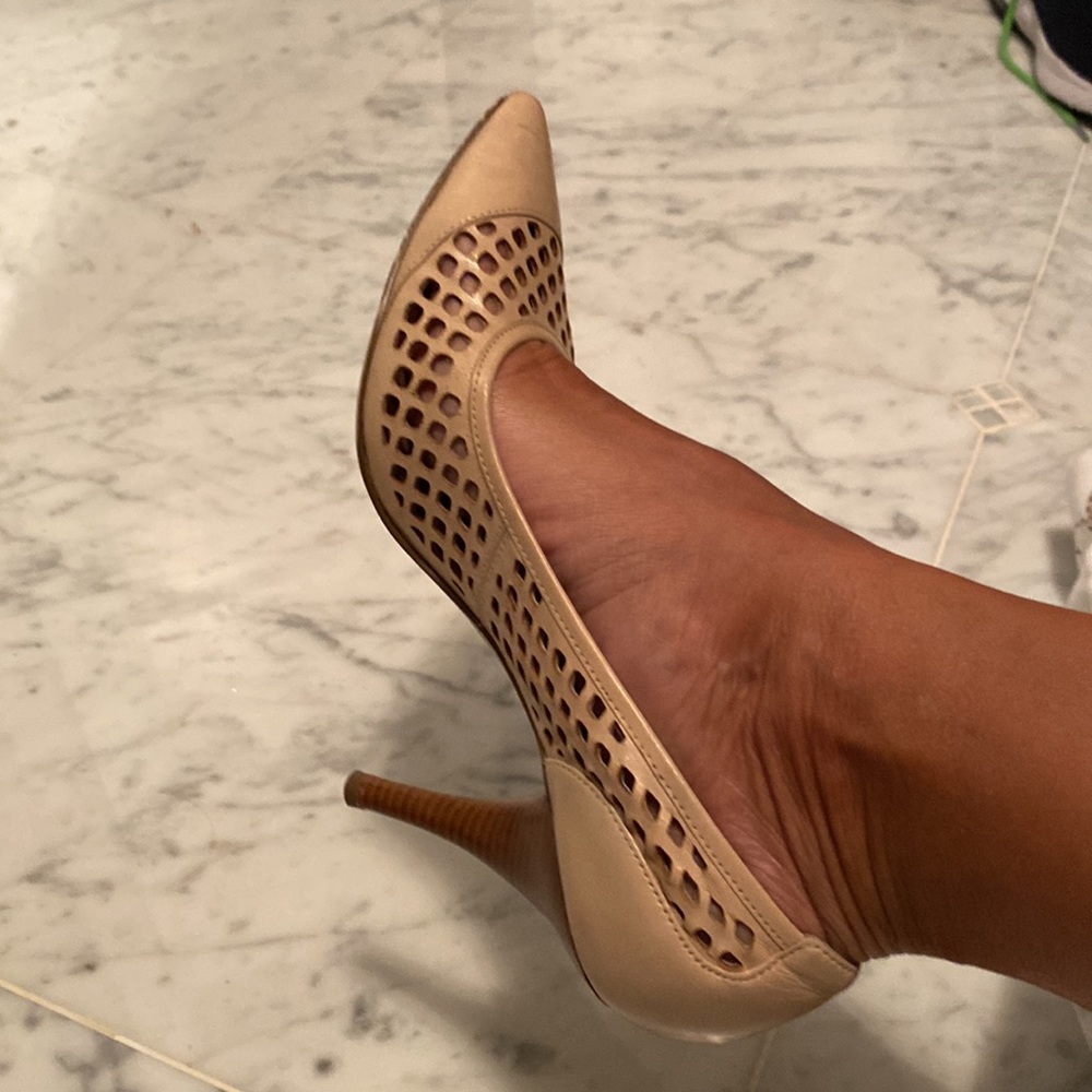 Michael Kors leather cut-out heels